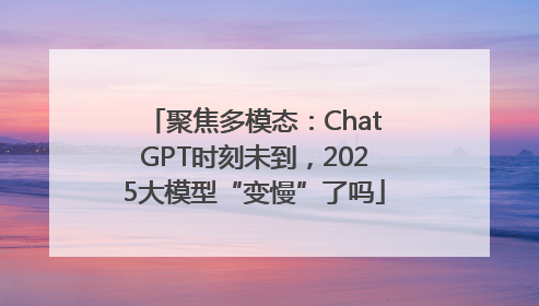 聚焦多模态：ChatGPT时刻未到，2025大模型“变慢”了吗