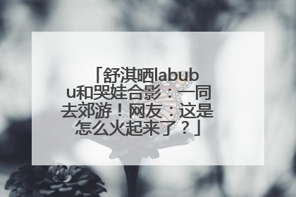 舒淇晒labubu和哭娃合影：一同去郊游！网友：这是怎么火起来了？