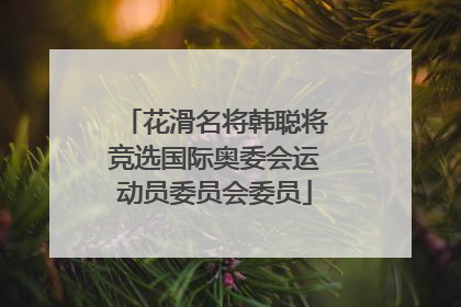 花滑名将韩聪将竞选国际奥委会运动员委员会委员