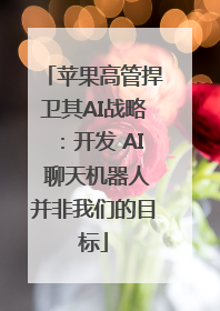 苹果高管捍卫其AI战略：开发 AI 聊天机器人并非我们的目标