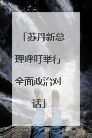苏丹新总理呼吁举行全面政治对话