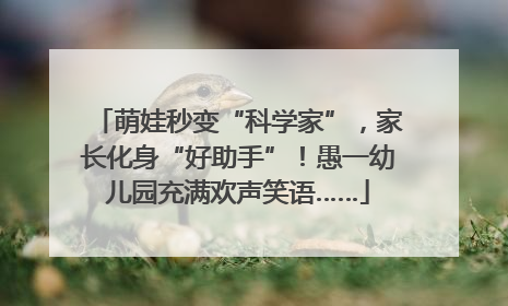 萌娃秒变“科学家”，家长化身“好助手”！愚一幼儿园充满欢声笑语……