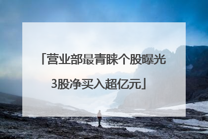 营业部最青睐个股曝光 3股净买入超亿元