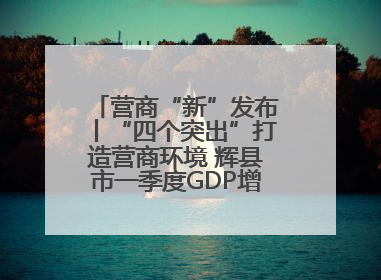 营商“新”发布丨“四个突出”打造营商环境 辉县市一季度GDP增长6.9% 36个重点项目落地