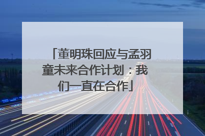董明珠回应与孟羽童未来合作计划：我们一直在合作