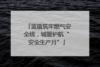 蓝盾筑牢燃气安全线，城管护航“安全生产月”