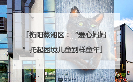 衡阳蒸湘区：“爱心妈妈”托起困境儿童别样童年