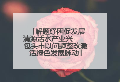 解题纾困促发展 清源活水产业兴——包头市以问题整改激活绿色发展脉动