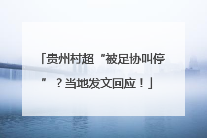 贵州村超“被足协叫停”？当地发文回应！