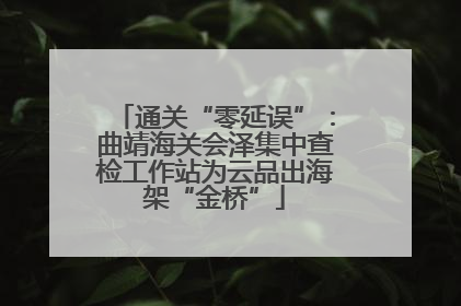 通关“零延误”：曲靖海关会泽集中查检工作站为云品出海架“金桥”
