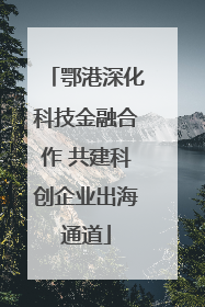 鄂港深化科技金融合作 共建科创企业出海通道
