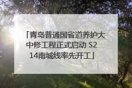 青岛普通国省道养护大中修工程正式启动 S214南城线率先开工