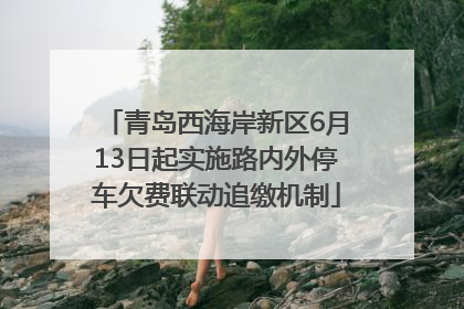 青岛西海岸新区6月13日起实施路内外停车欠费联动追缴机制