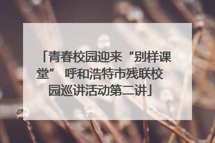 青春校园迎来“别样课堂” 呼和浩特市残联校园巡讲活动第二讲