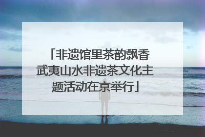 非遗馆里茶韵飘香 武夷山水非遗茶文化主题活动在京举行