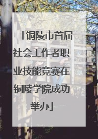 铜陵市首届社会工作者职业技能竞赛在铜陵学院成功举办
