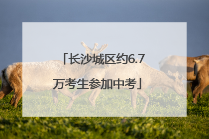 长沙城区约6.7万考生参加中考
