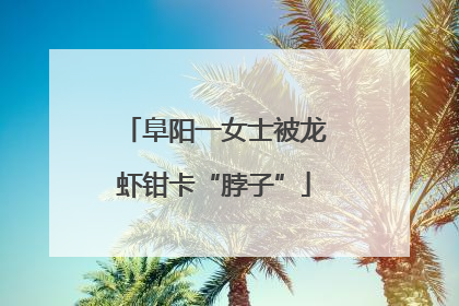 阜阳一女士被龙虾钳卡“脖子”