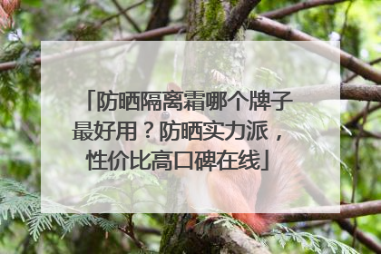 防晒隔离霜哪个牌子最好用？防晒实力派，性价比高口碑在线