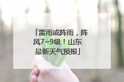雷雨或阵雨，阵风7~9级！山东最新天气预报
