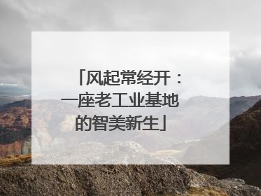 风起常经开：一座老工业基地的智美新生