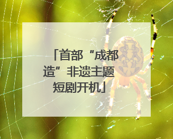 首部“成都造”非遗主题短剧开机