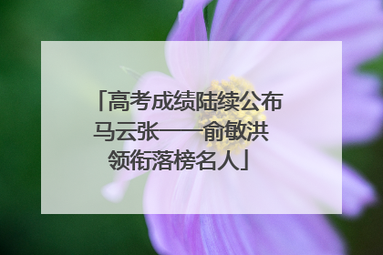 高考成绩陆续公布 马云张一一俞敏洪领衔落榜名人