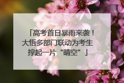 高考首日暴雨来袭！大悟多部门联动为考生撑起一片“晴空”
