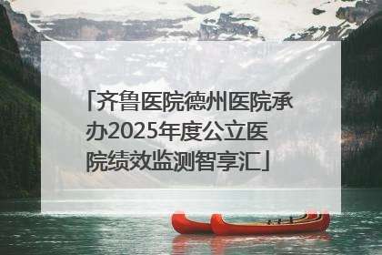 齐鲁医院德州医院承办2025年度公立医院绩效监测智享汇
