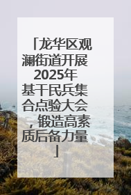 龙华区观澜街道开展2025年基干民兵集合点验大会，锻造高素质后备力量
