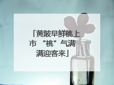 黄陂早鲜桃上市 “桃”气满满迎客来