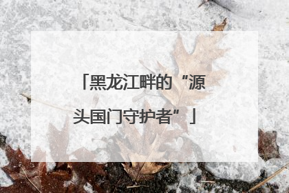黑龙江畔的“源头国门守护者”