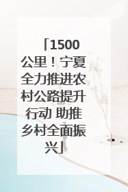 1500公里！宁夏全力推进农村公路提升行动 助推乡村全面振兴