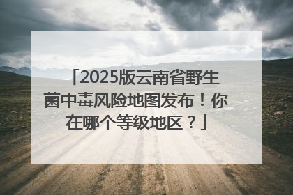 2025版云南省野生菌中毒风险地图发布！你在哪个等级地区？