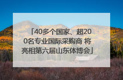 40多个国家、超200名专业国际采购商 将亮相第六届山东体博会