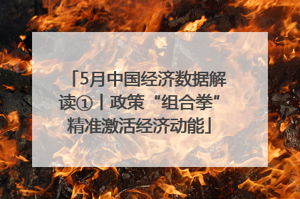5月中国经济数据解读①丨政策“组合拳”精准激活经济动能