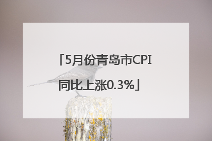 5月份青岛市CPI同比上涨0.3%