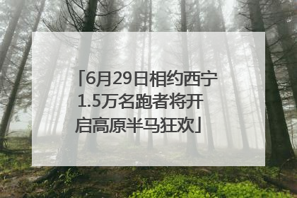 6月29日相约西宁 1.5万名跑者将开启高原半马狂欢