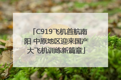 C919飞机首航南阳 中原地区迎来国产大飞机训练新篇章